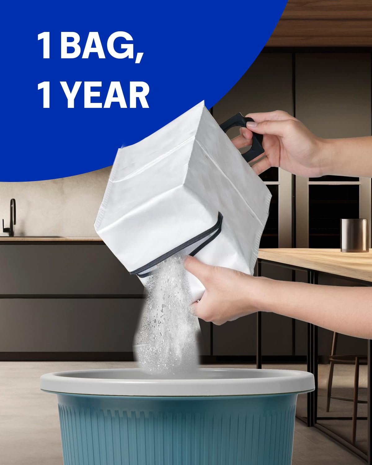 Reusable Dust Bags for Roborock Qrevo S8 MaxV Ultra/S8 Max Ultra/Saros 10R Robot Vacuum - 2.7L Large Capacity Washable Vacuum Bags (3 Pack) - Perfect for Multi-Functional Dock Replacement & Home Cleaning Maintenance