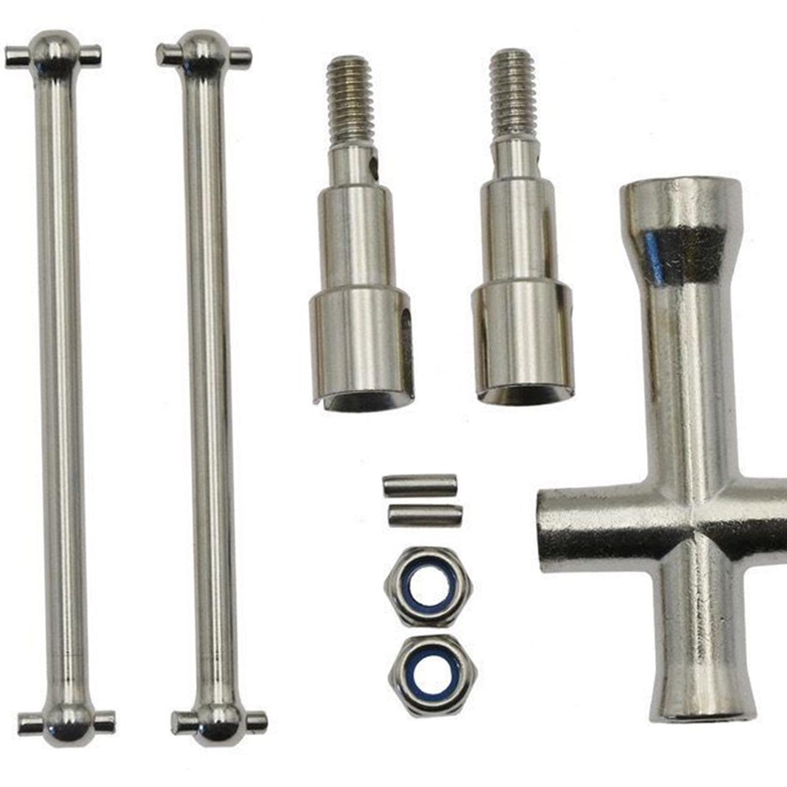 Enakshi 1:16 Scale RC Car Metal Front Drive Shaft for Brushless RC Vehicles - Durable Rear Drive Shaft Replacement Part - Perfect for Off-Road Racing and RC Car Upgrades
