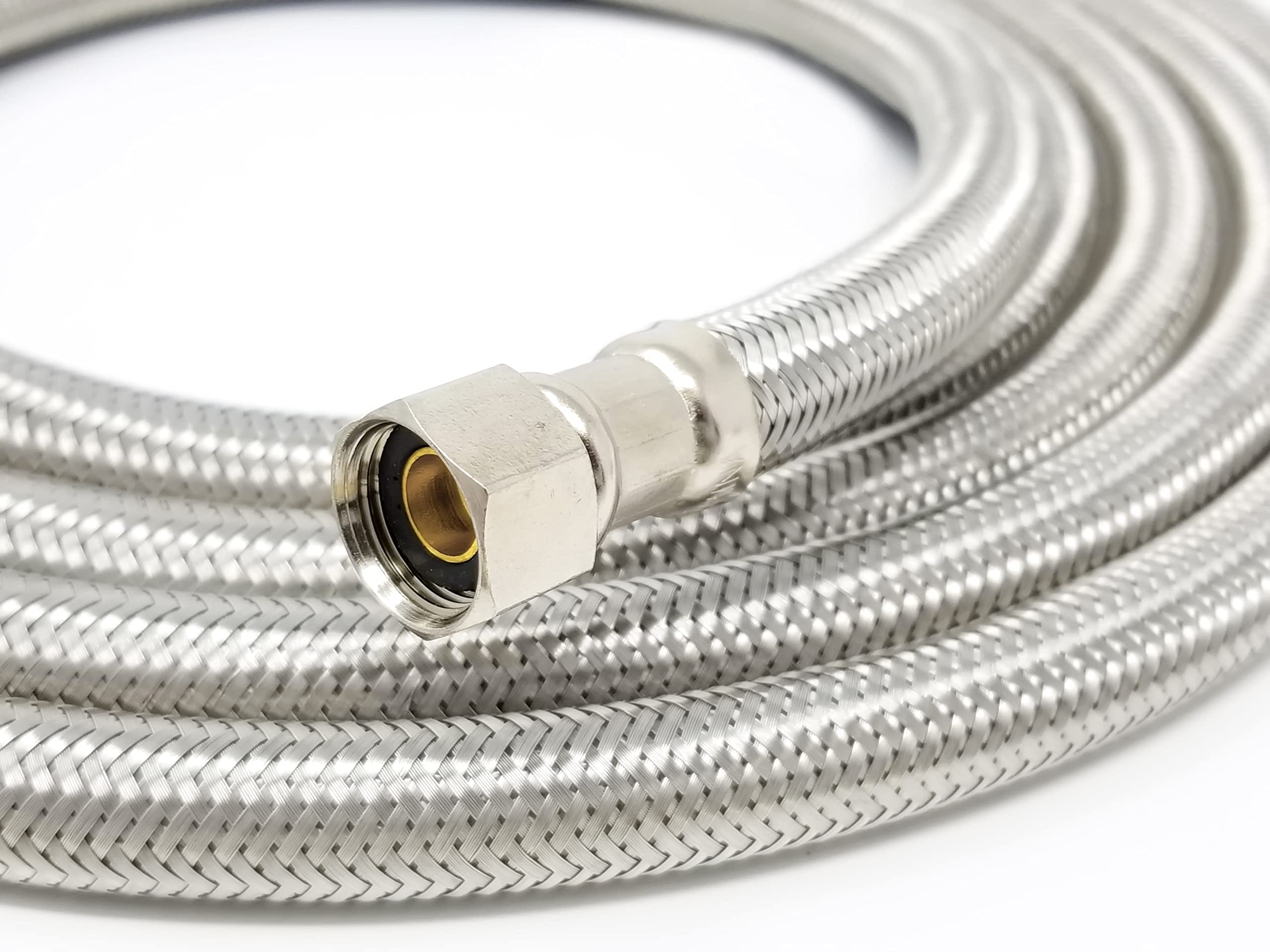Premium Stainless Steel Dishwasher Hose Installation Kit - 3/8