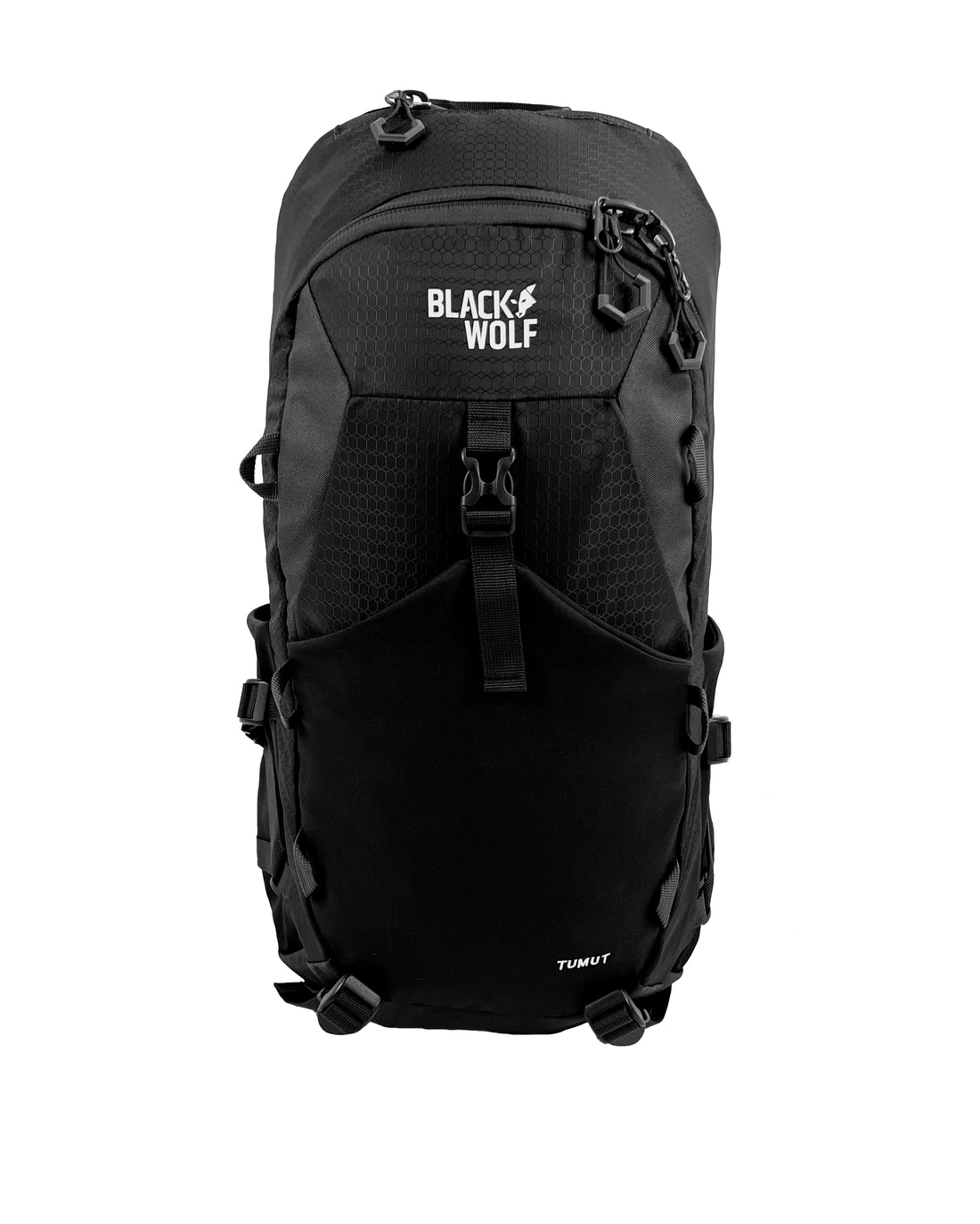 Black Wolf Tumut 25L Backpack - Lightweight Hiking Backpack for Men & Women, Water-Resistant Daypack for Outdoor Adventures, Travel & Camping