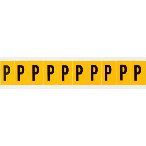 Brady 1530-P 15325 15 Series Indoor/Outdoor Number & Letter Signage Cards - 50 Pack for Office, Warehouse & Facility Labeling