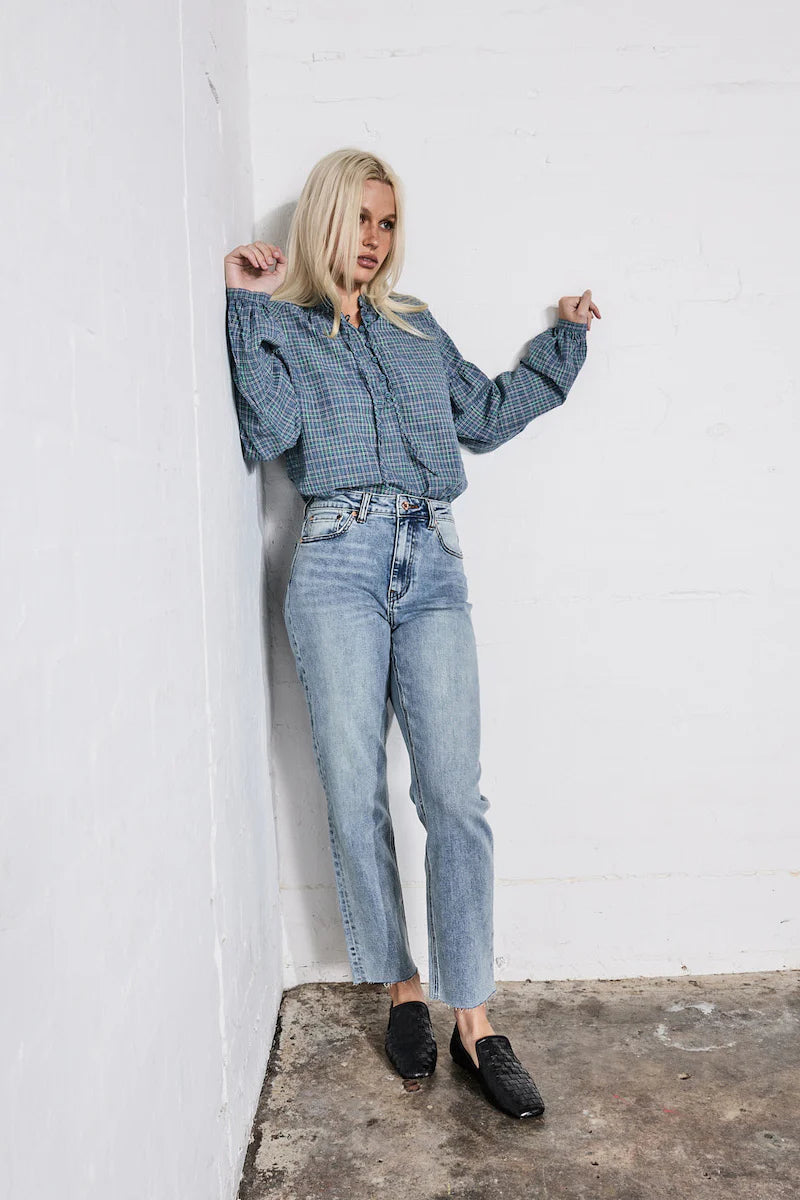 Kireina Rose Jean Sun Bleached Women's High Waist Distressed Denim Jeans - Perfect for Casual Outfits, Streetwear, and Everyday Wear