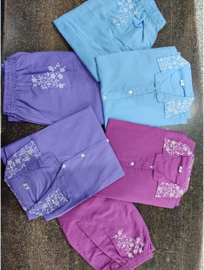 Stylish Purple Cotton Kurti & Pant Set with Side Pockets (2-Piece Outfit) - Perfect for Casual Wear, Festivals & Boho Fashion
