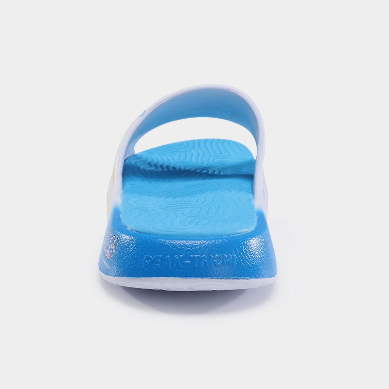 PEAK Women's Taichi Slides - Comfortable Yoga Sandals for Women, Breathable Lightweight Walking Shoes in White/Ice Blue - Perfect for Yoga, Gym, Beach & Casual Wear