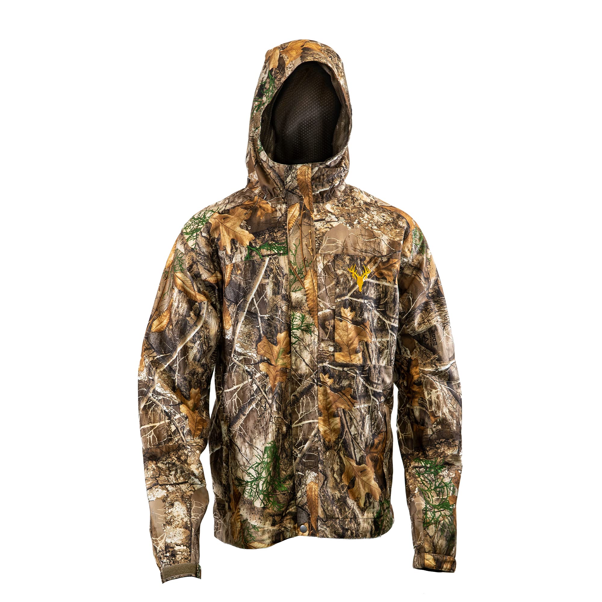 HOT SHOT Men's Camo Rain Jacket - Breathable Ultra-Light Waterproof Hunting Jacket for Outdoor Activities, Hiking & Camping Gear