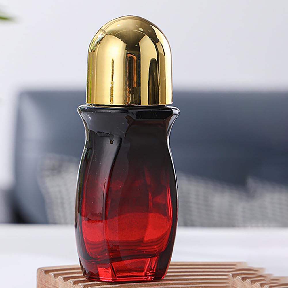 2-Pack 50ml Glass Roller Bottles with Roller Balls - Refillable Essential Oil Bottles for Perfume, Aromatherapy, DIY Skincare & Travel (Large Rollerball Bottles for Easy Application)