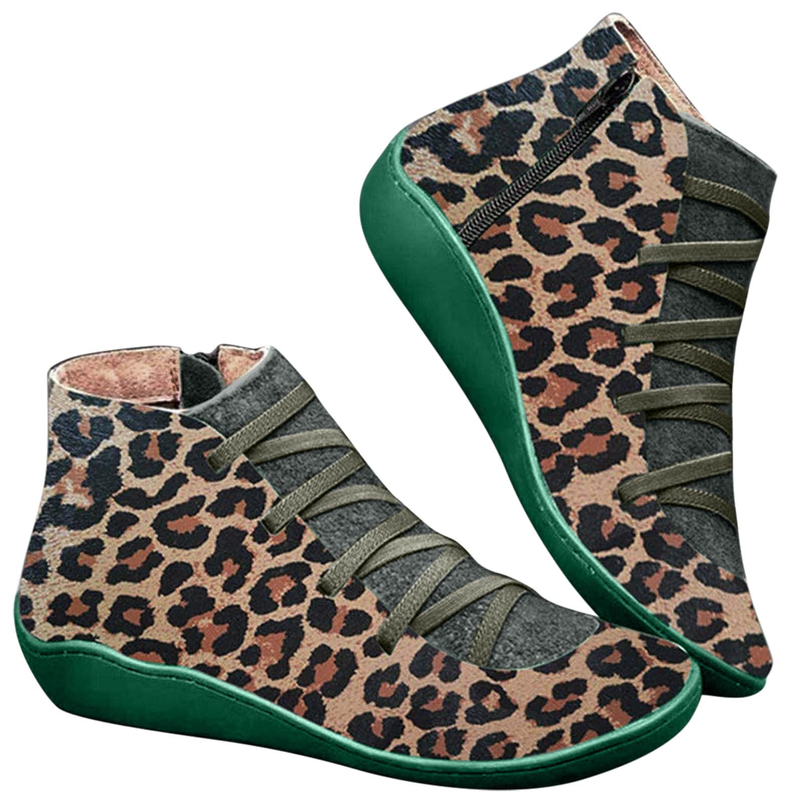 Aniywn Women's Arch Support Boots - Low Heel Casual Ankle Boots, Waterproof Everyday Shoes for Walking, Work & Outdoor Activities
