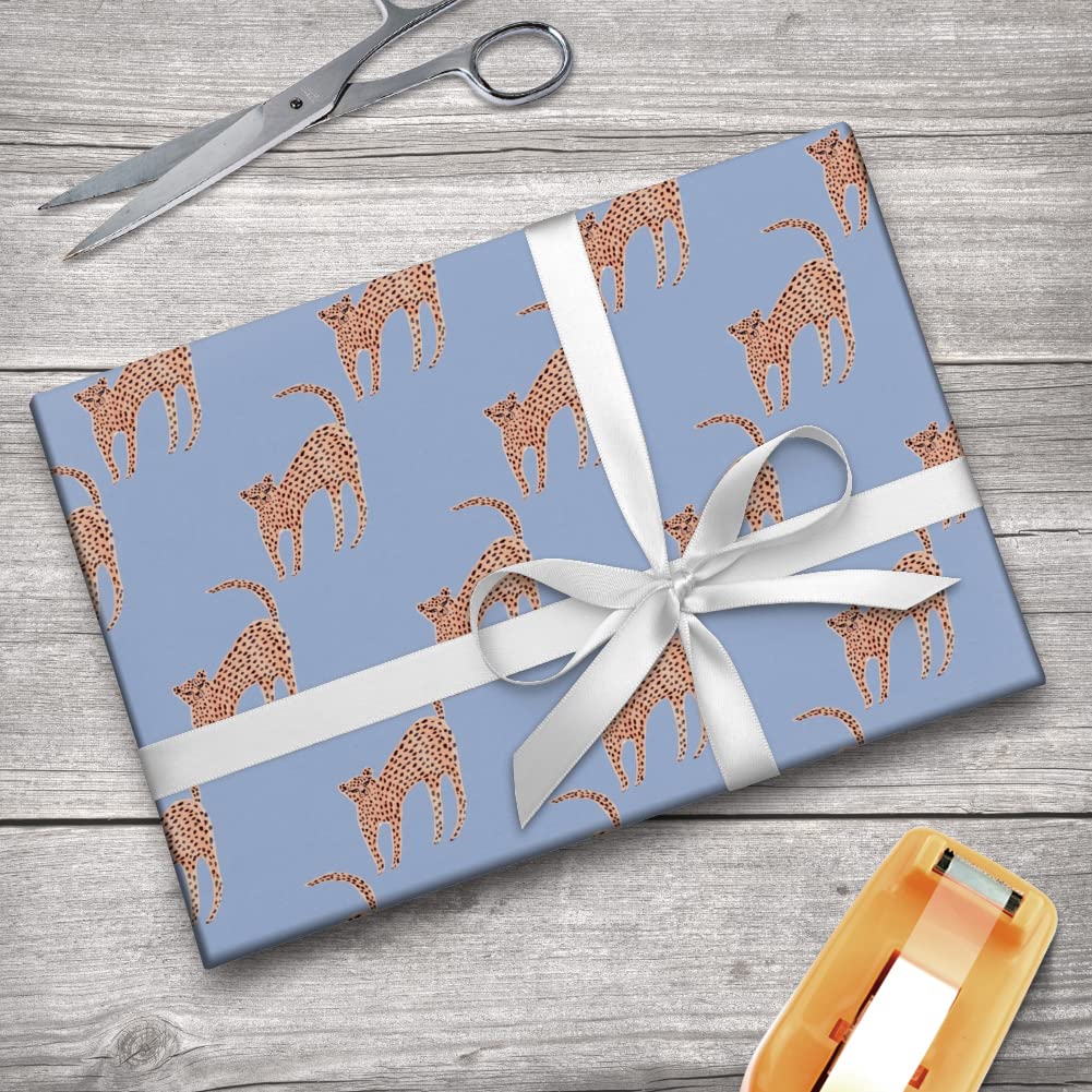 GRAPHICS & MORE Spiffy Cheetahs Gift Wrap Paper Rolls - Cheetah Print Wrapping Paper for Birthday, Christmas, Baby Shower & Party Gifts