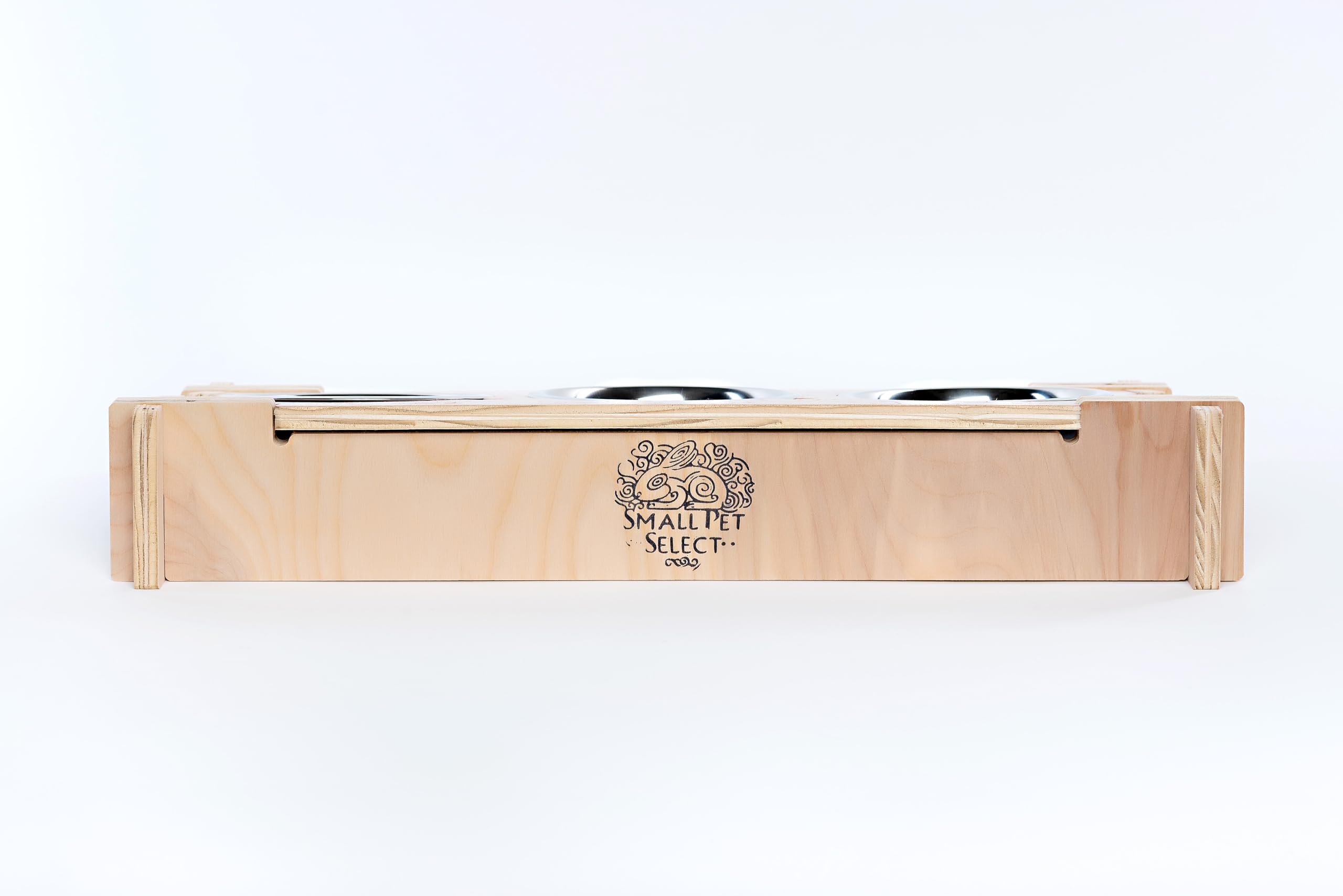 Raised Bowl Holder with 3 Bowls for Rabbits, Cats, Dogs - Small Pet Feeding Solution for Home & Travel