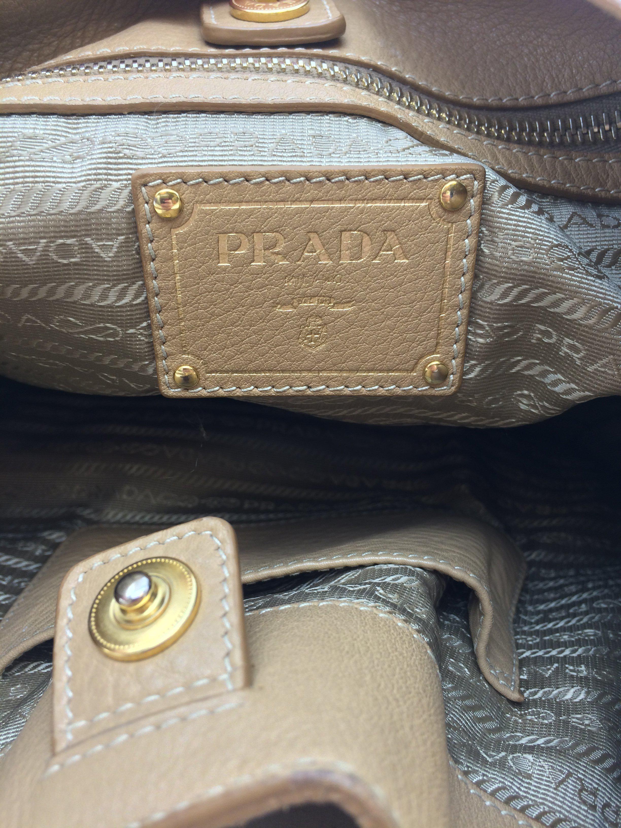Prada Side Pocket Vitello Daino Zip Hobo Bag - Luxury Leather Shoulder Bag for Women | Perfect for Work, Travel & Everyday Use