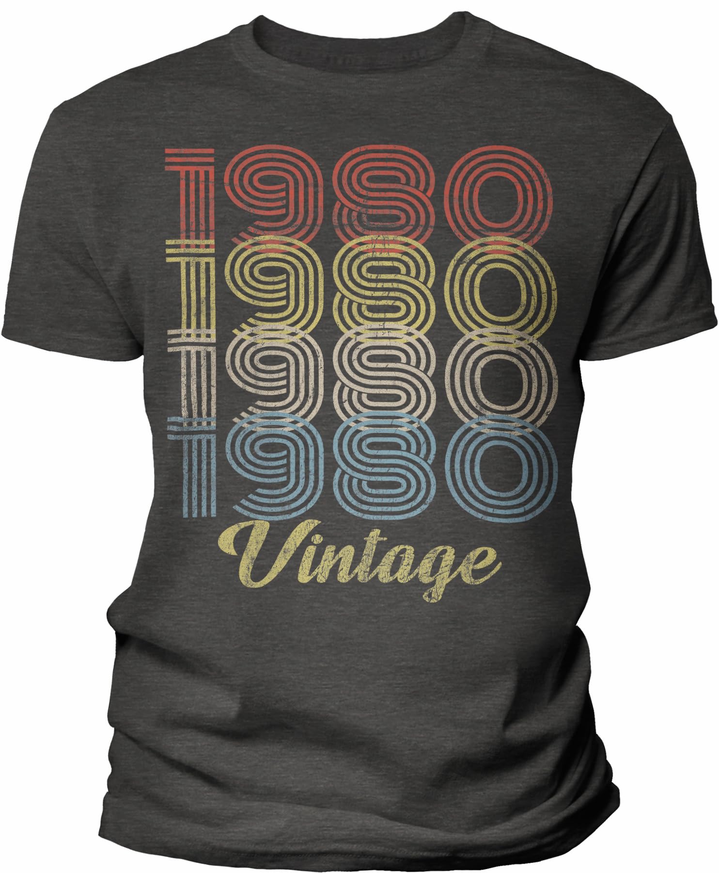 Vintage 1980 Retro 45th Birthday T-Shirt for Men - Funny 45 Year Old Gift Idea - Perfect for 1980s Themed Parties & Milestone Celebrations