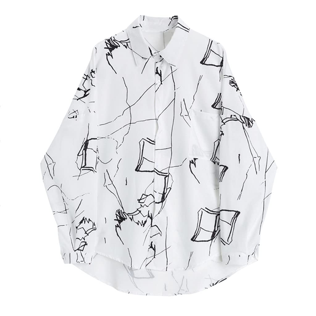 2021 Vintage Elegant Women's Blouses - Long Sleeve Spring Tops for Women | Floral Print Shirt (Color A, Size XL) | Perfect for Office Wear, Date Nights & Casual Outings