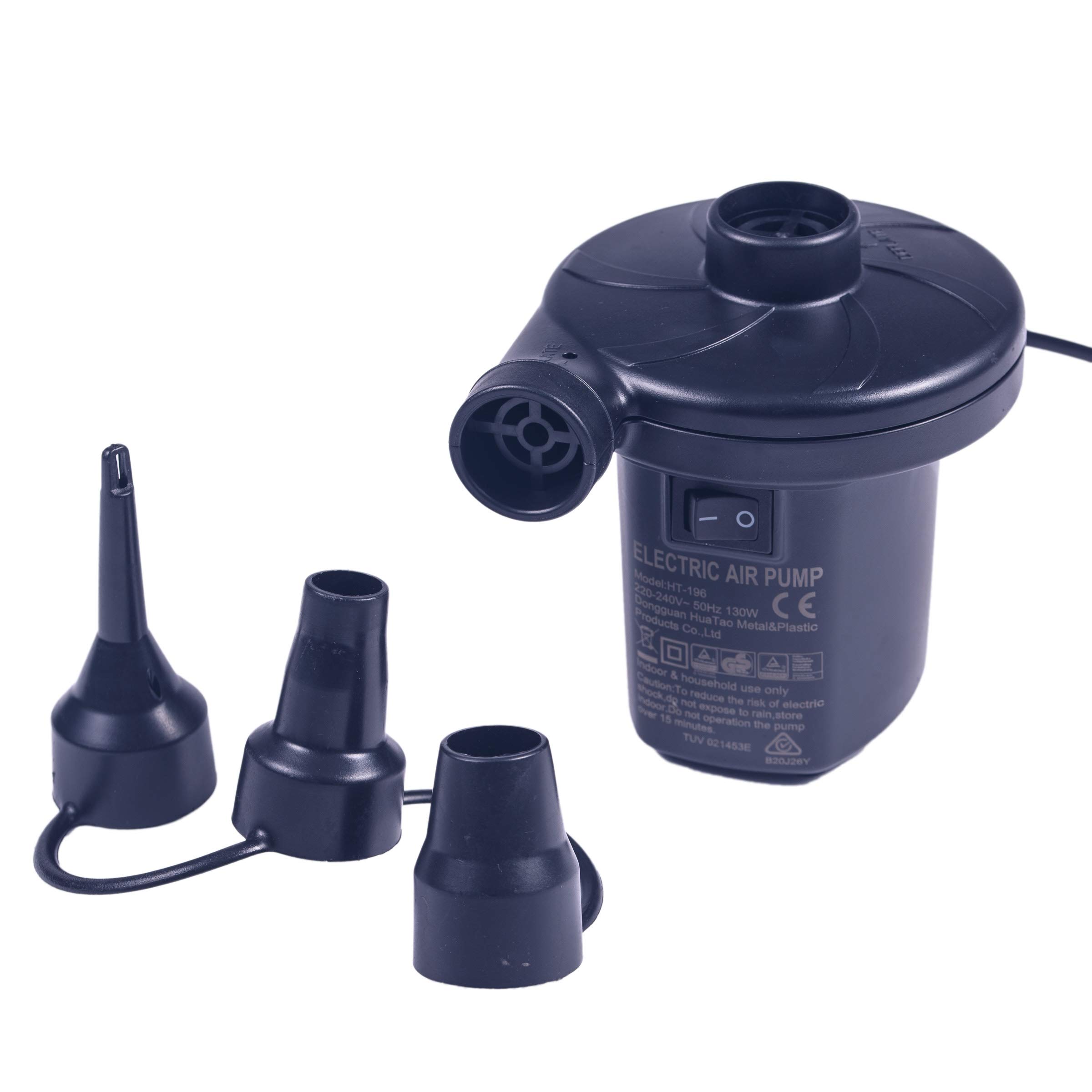 8201 Electric AC Quick Air Pump for Inflatable Mattress, Air Bed, Pool Toys, Raft & Boat - Portable Inflator for Camping, Travel, Home Use and Outdoor Adventures