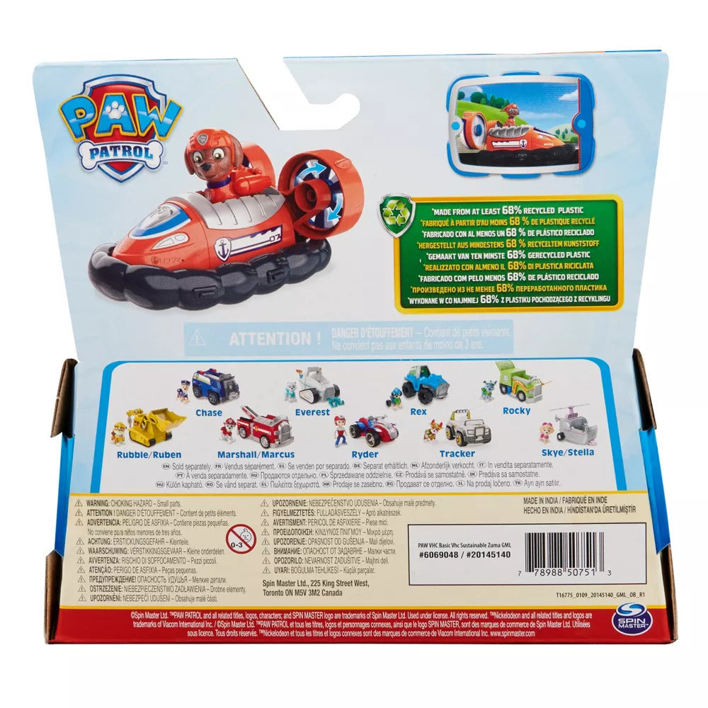 PAW PATROL ZUMA Basic Vehicle Toy - Kids' Adventure Play Set for Boys & Girls - Perfect for Birthday Gifts, Party Favors & Role Play Scenes