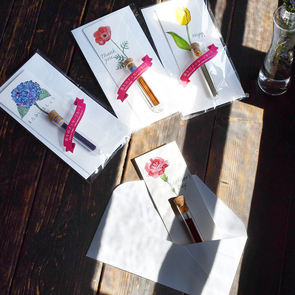 Mother's Day Incense Greeting Card - Elegant Floral Scented Card for Mom - Perfect for Birthday, Anniversary & Thank You Gifts