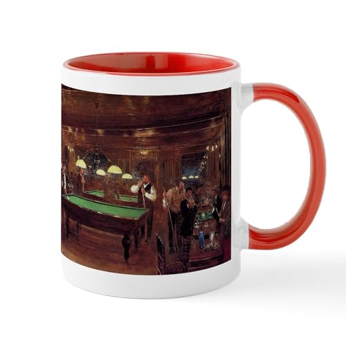 White/Red Inside - Billiards Art Mugs