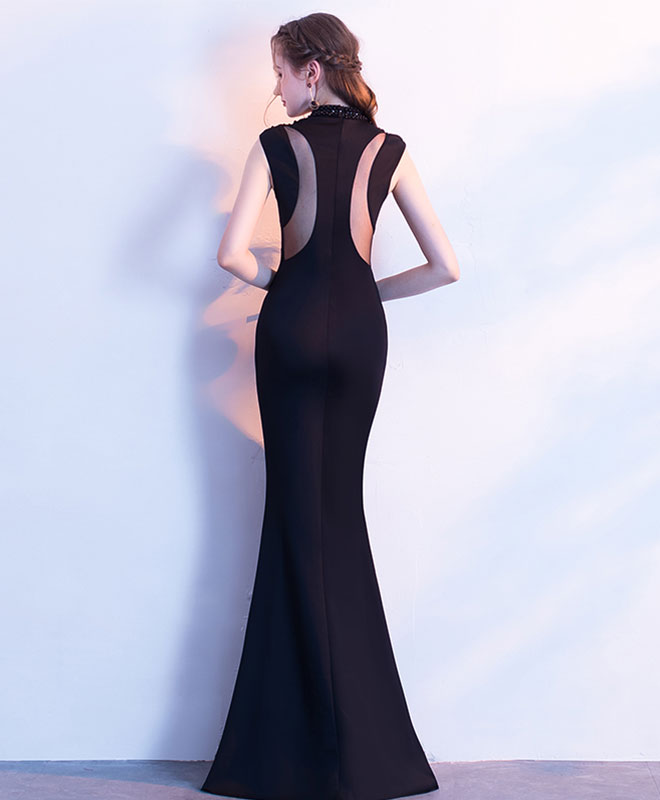 Elegant Black Mermaid Long Prom Dress for Women - Formal Evening Gown for Homecoming, Wedding, and Special Occasions