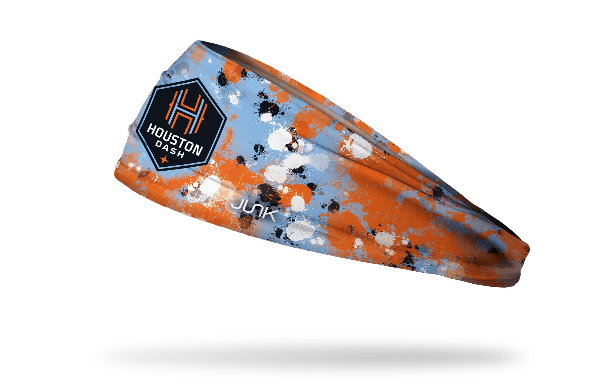 Houston Dash Splatter Big Bang Lite Headband - Adjustable Sports Headband for Women & Men - Sweat-Wicking Workout Headwear for Running, Yoga, Gym & Outdoor Activities