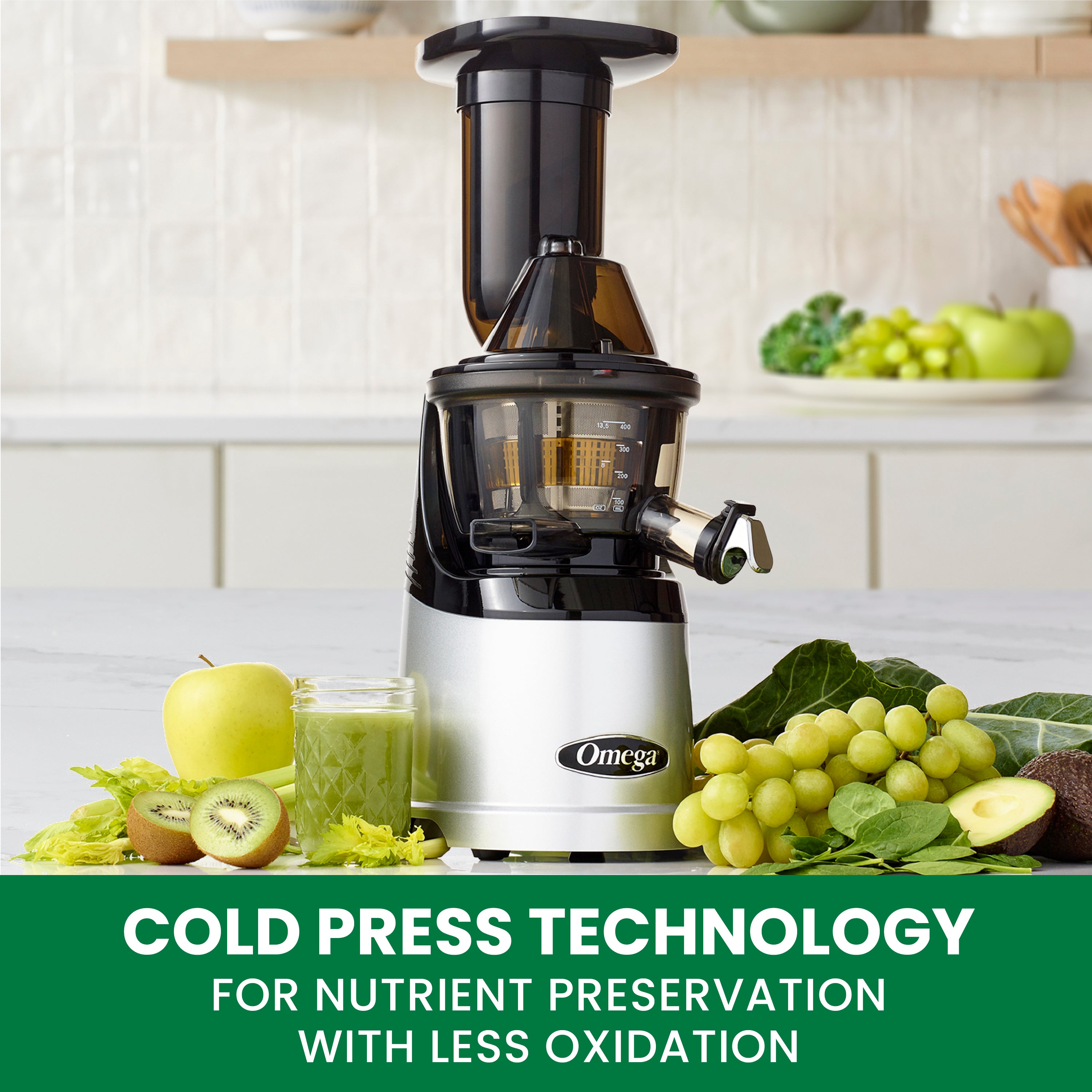 Omega MegaMouth Cold Press Vertical Juicer (MMV700) - High Speed Masticating Juicer for Fruits & Vegetables - Perfect for Healthy Juicing at Home, Gym or Office