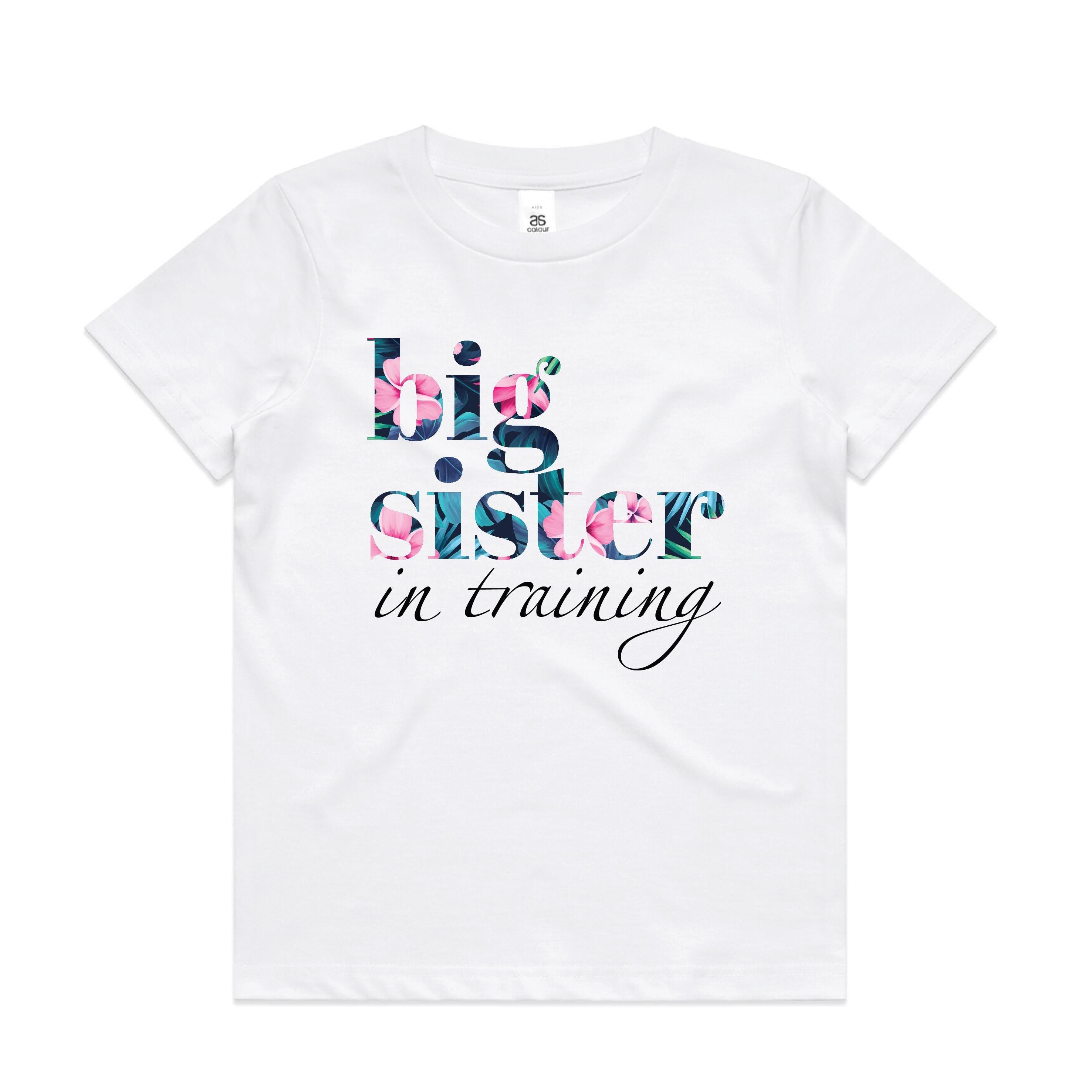 Big Sister In Training T-Shirt - Cute Sibling Matching Outfit for Sisters - Perfect for Family Photos, Birthdays & Special Occasions