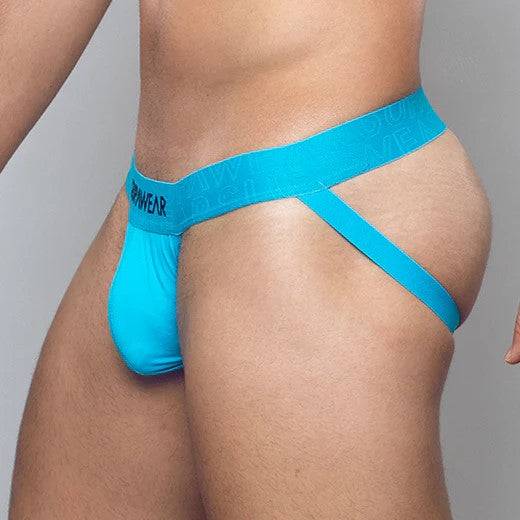 Supawear Neon Blue Jockstrap for Men - Comfortable & Breathable Athletic Support Underwear for Gym, Running, Sports & Workout
