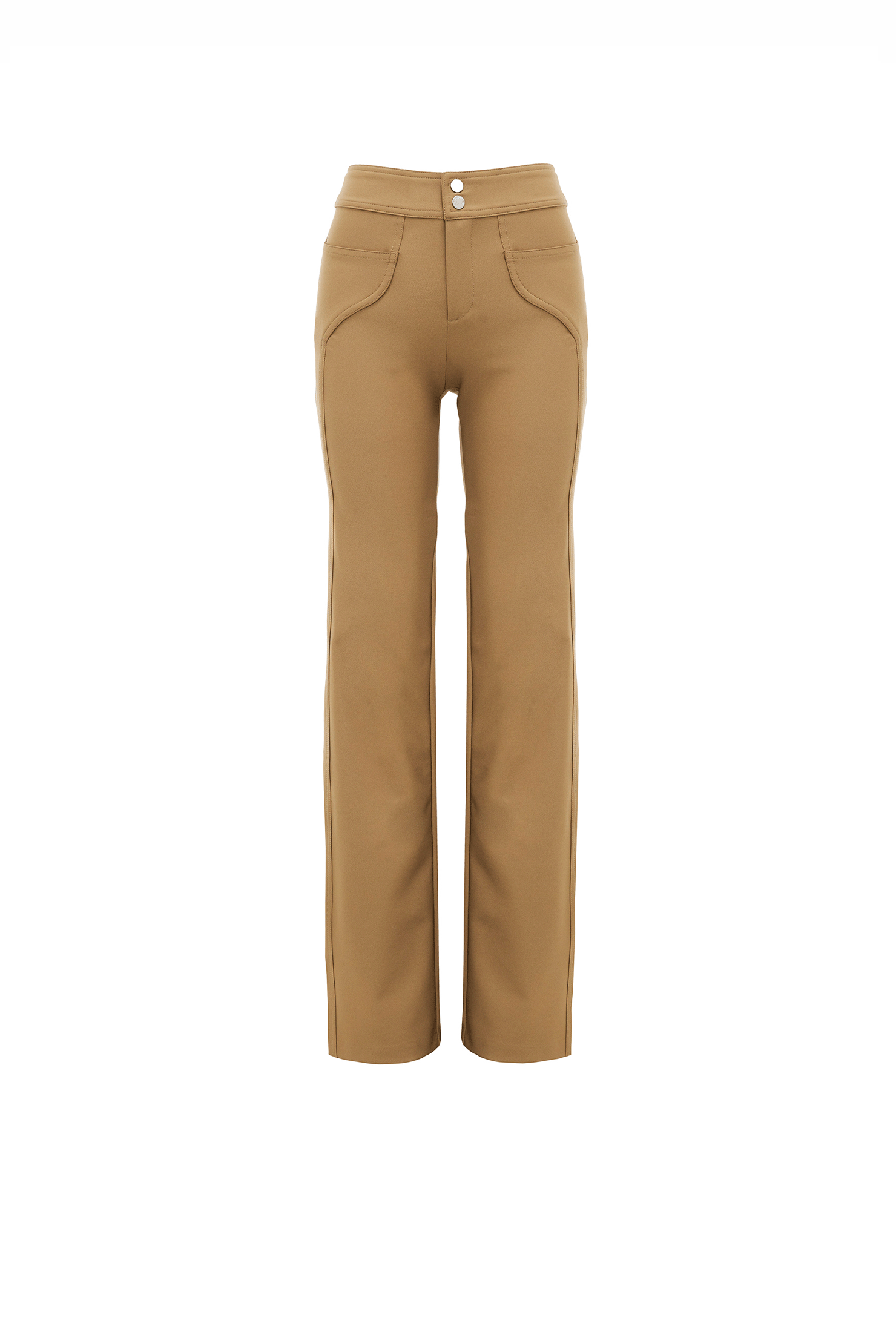 THE GWEN PANT TAUPE - Women's High Waisted Trousers for Office & Casual Wear | Comfortable Stretch Fabric for Work & Everyday Outfits
