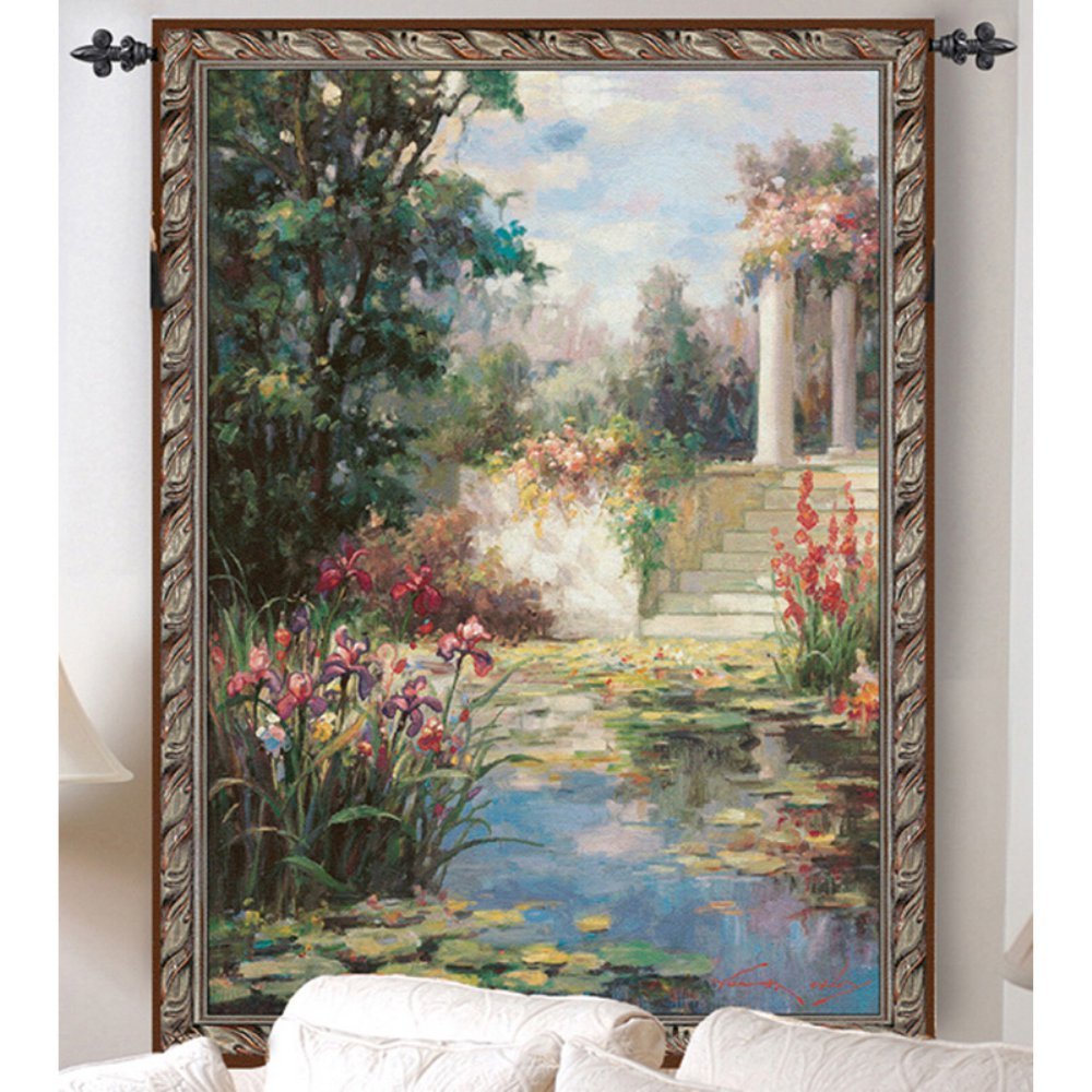Vibrant Water Garden Tapestry Wall Hanging - Nature Inspired Home Decor for Living Room, Bedroom & Dorm - Perfect for Boho, Zen & Meditation Spaces