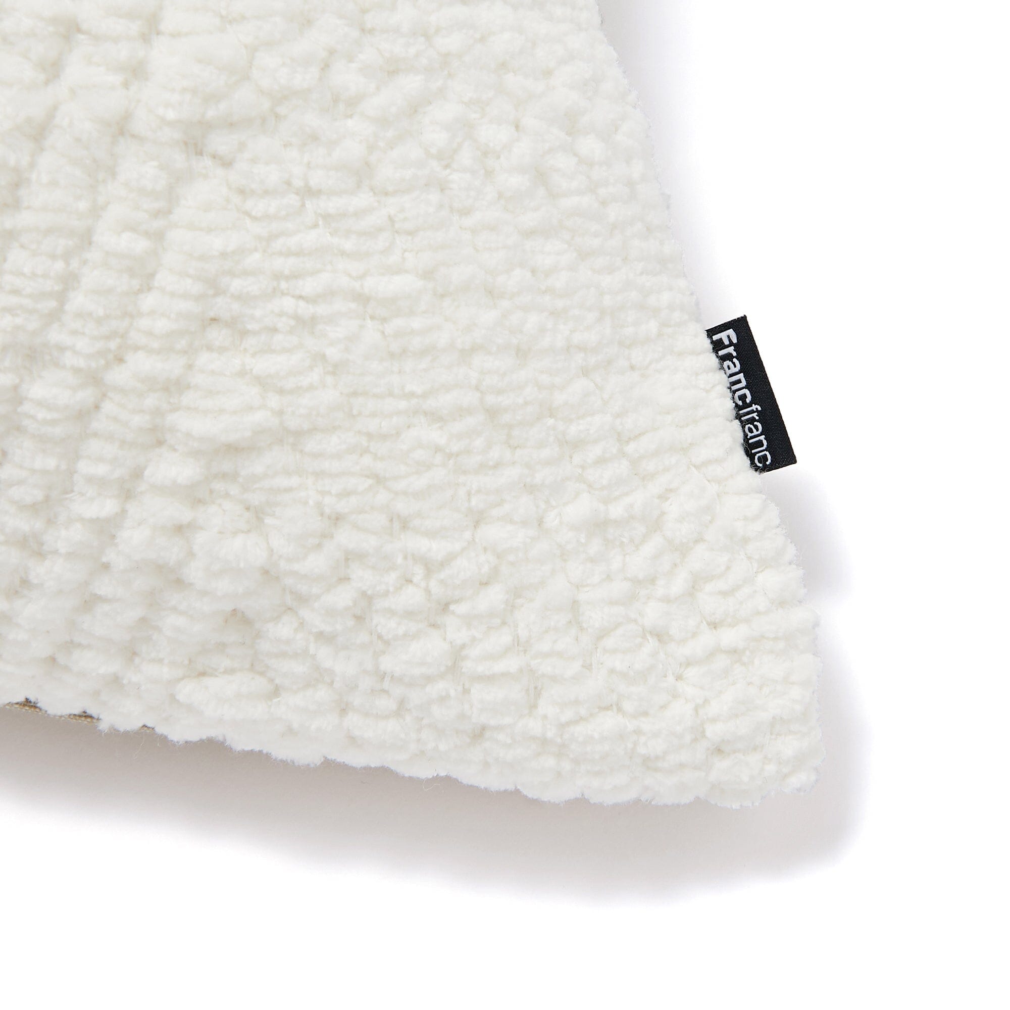 Soft Chenille Cushion Cover 18x18 Inches - Ivory Velvet Pillow Case for Sofa, Bed, Chair - Cozy Home Decor for Living Room & Bedroom