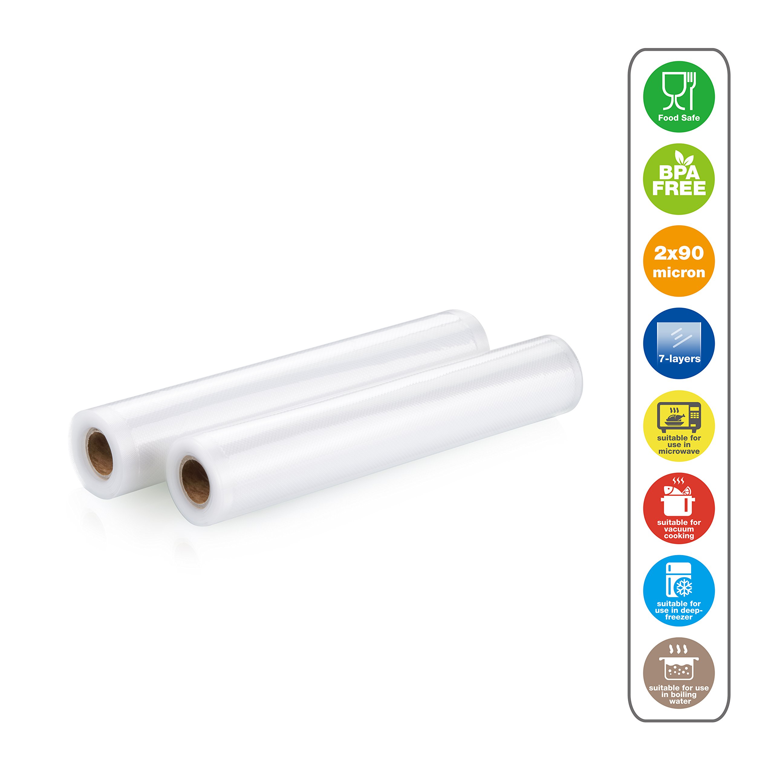 Premium Vacuum Sealer Bags for Food Storage - Airtight, BPA-Free, Microwave & Freezer Safe - Ideal for Meal Prep, Sous Vide & Long-Term Food Preservation - Keep Food Fresh for Weeks (50 Count)