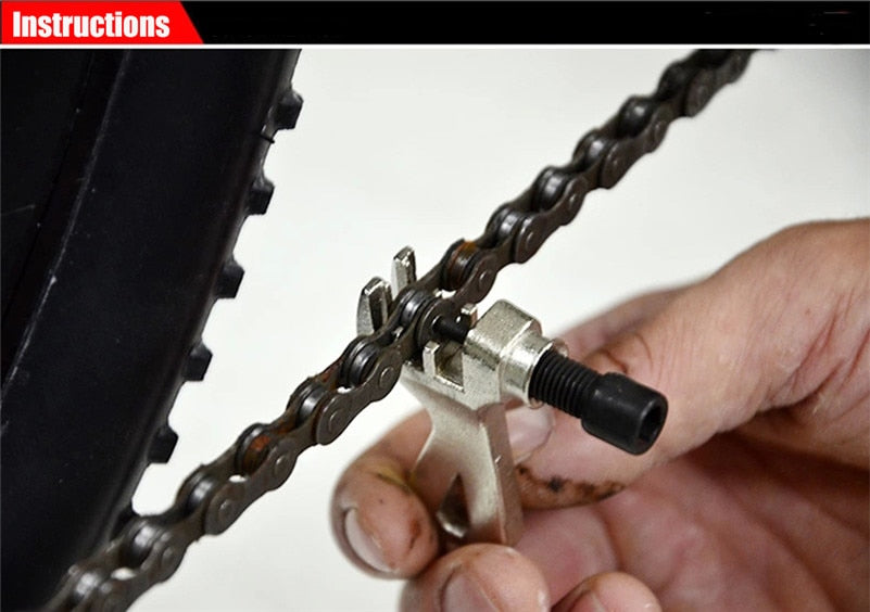 Professional Bike Chain Cutter Tool - Mini Steel Chain Breaker & Spoke Wrench for MTB & Bicycle Repair | Perfect for Roadside Fixes & Home Maintenance