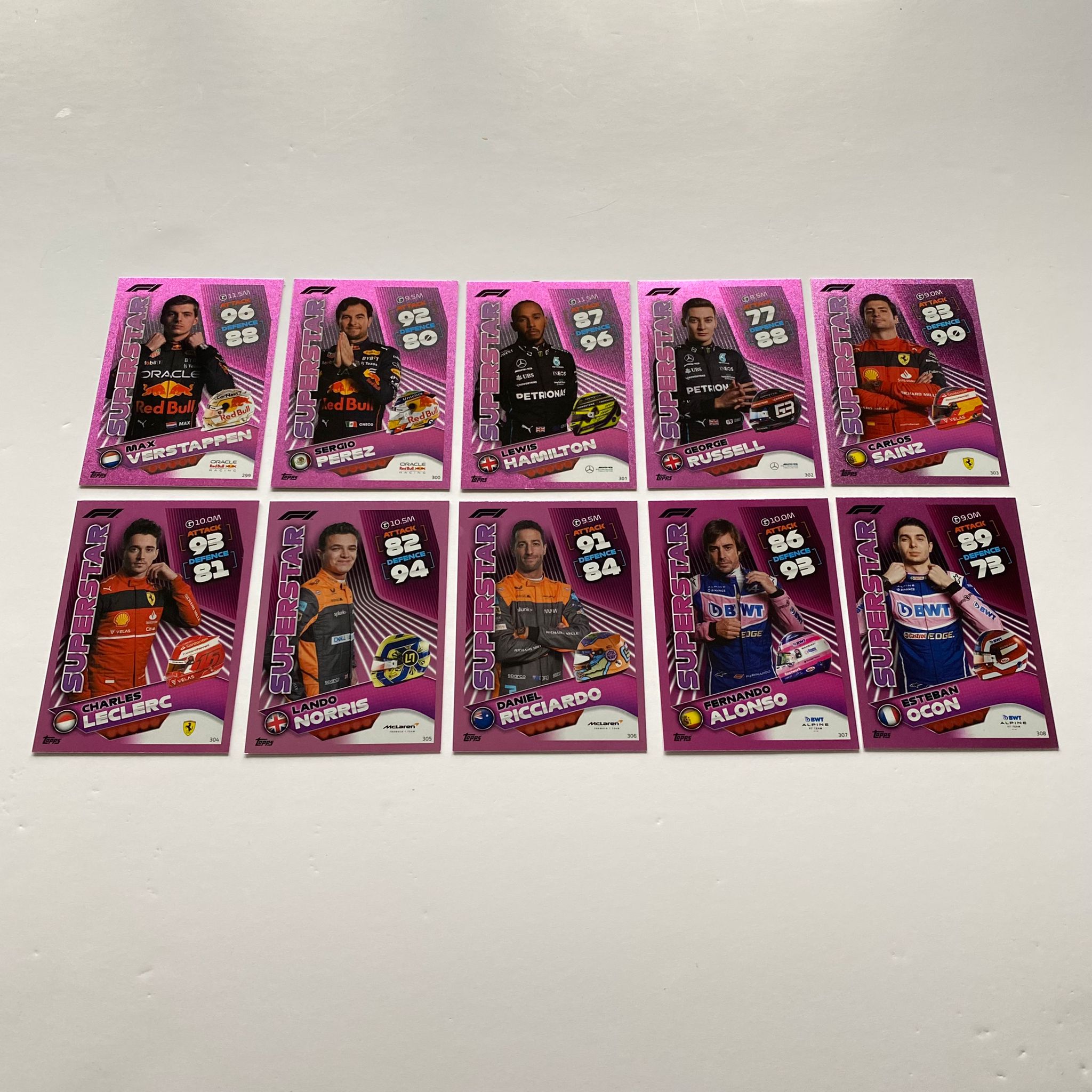 2022 Topps Turbo Attax All 64 Pink Parallel Cards - Complete Set for Trading, Collecting & Gaming Battles