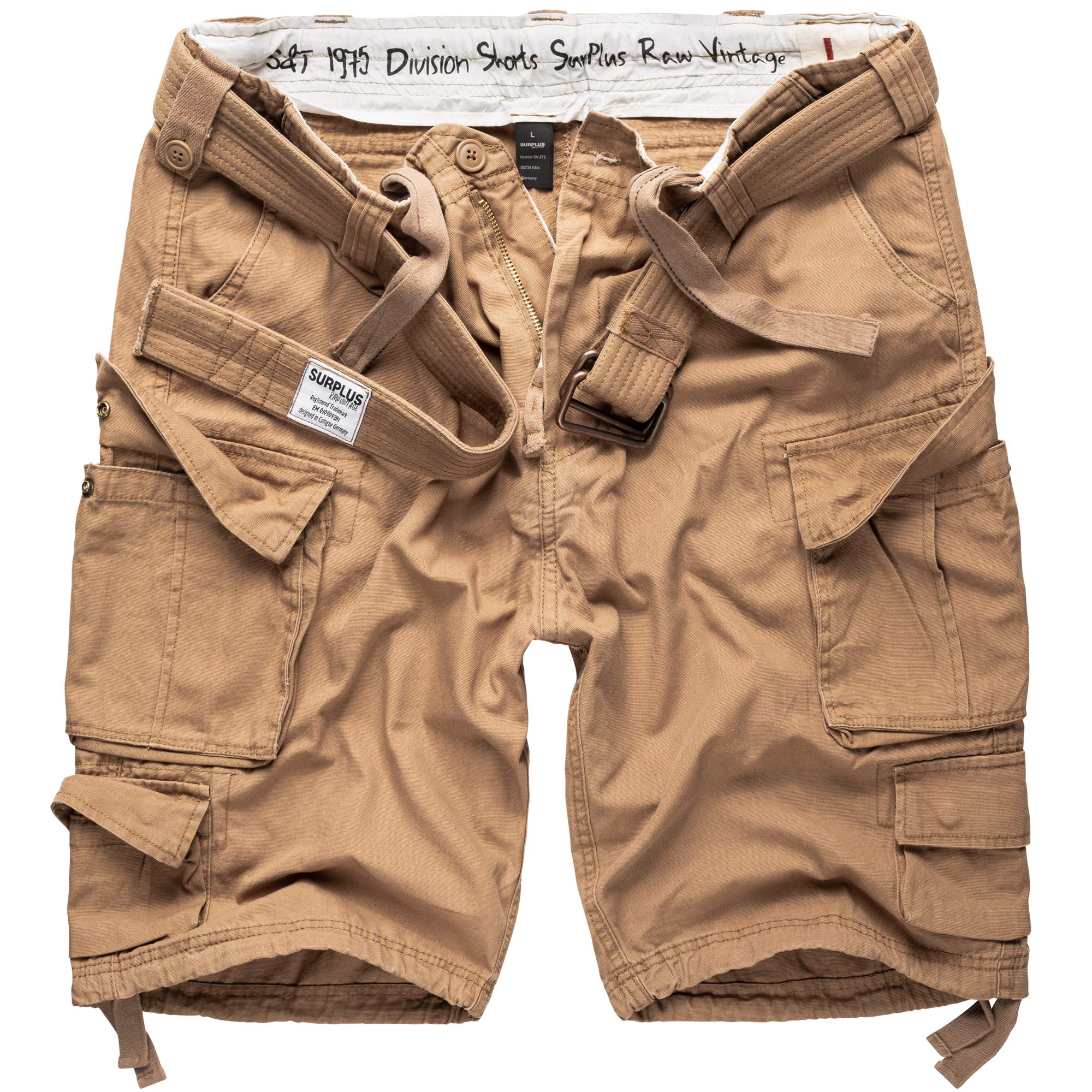 Surplus Division Tactical Shorts in Coyote Brown - Durable Military Style Shorts for Outdoor Adventures, Hiking, and Casual Wear