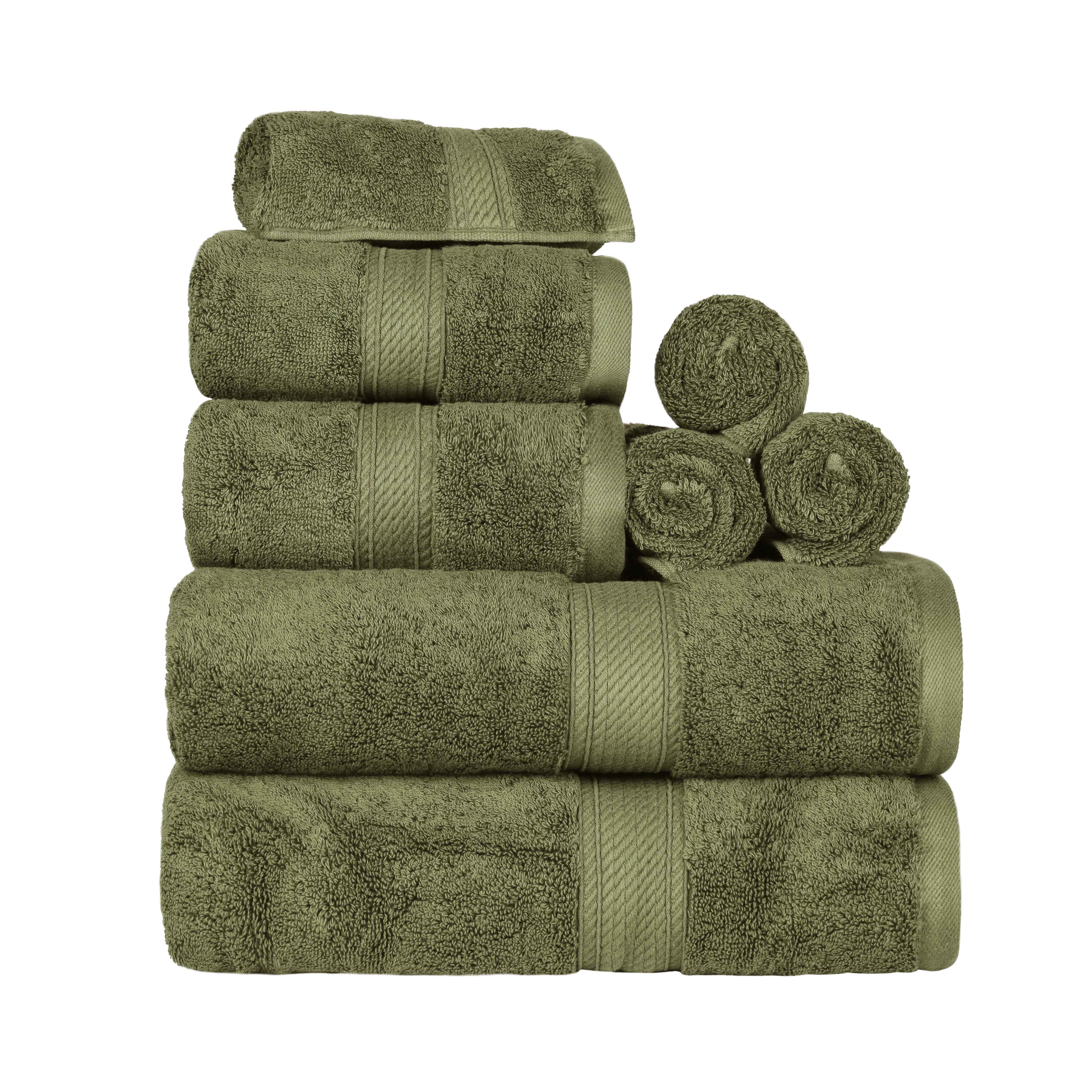 Premium 8-Piece Egyptian Cotton Towel Set - Ultra Soft, Heavyweight & Plush for Bath, Spa & Luxury Home Decor