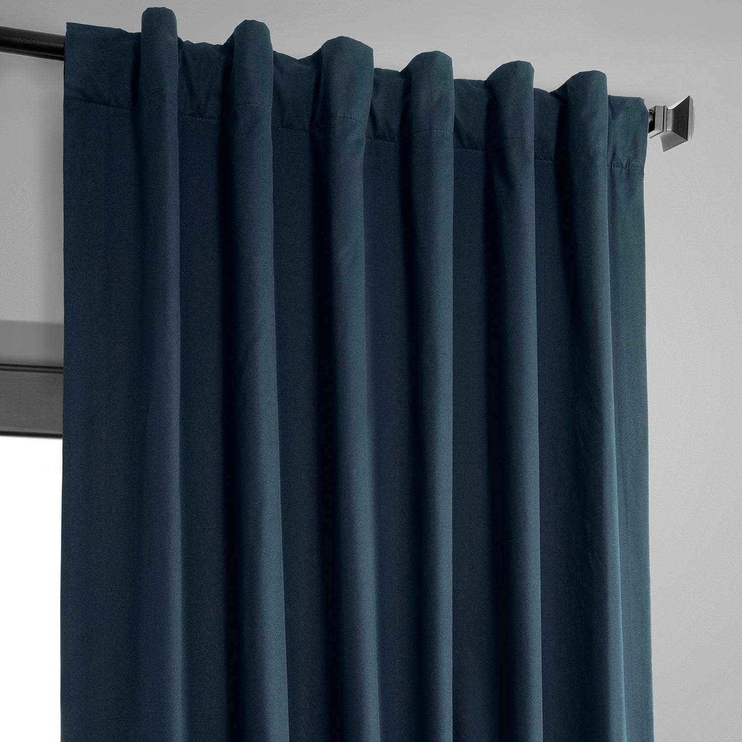 Premium Navy Blue Solid Cotton Blackout Curtains for Hotels & Home - Thermal Insulated, Noise Reducing, Light Blocking for Bedroom & Living Room