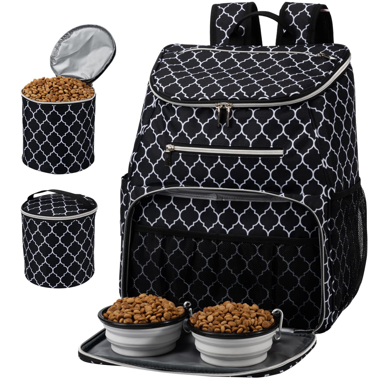 BAGLHER Airline Approved Pet Travel Backpack - Dog Carrier with 2 Collapsible Bowls & Food Containers for Small Dogs | Perfect for Air Travel, Hiking & Outdoor Adventures