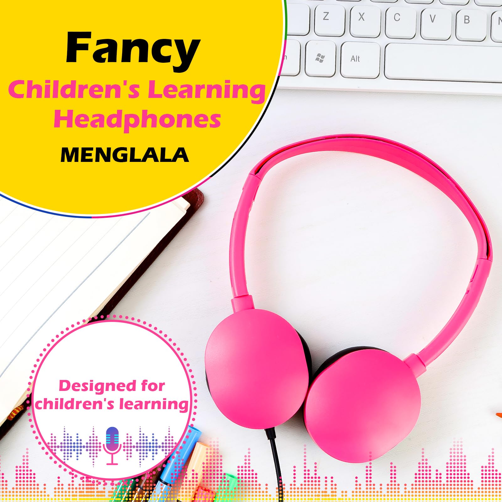 15 Pack Kids Headphones Bulk - Noise Reducing Classroom Headphones for Students, Toddlers, Boys & Girls - Multi Color Wired Earphones for School, Online Learning & Computer Use