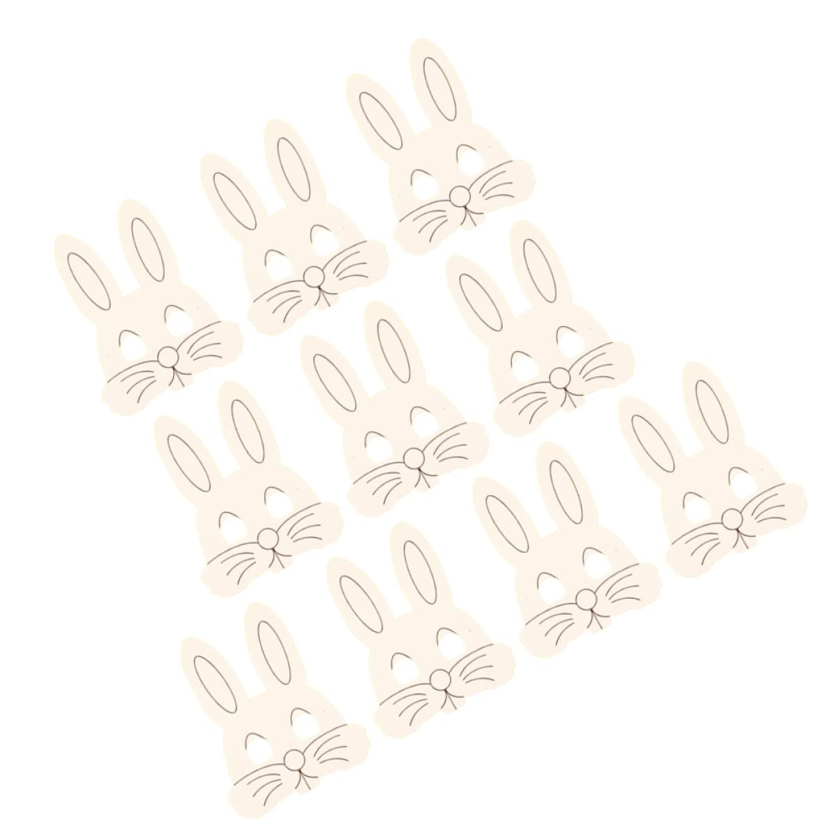 Ciieeo 20-Pack Animal Painting Paper - DIY Easter Bunny Masks & Crafts for Kids | Blank White Paper for Art Projects, School Activities & Holiday Decorations