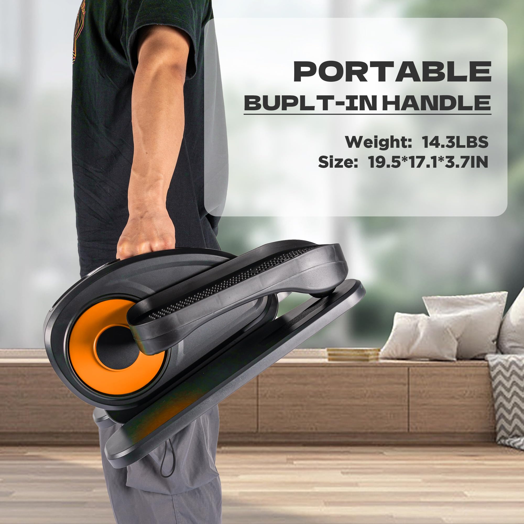 Under Desk Elliptical Machine - Electric Foot Pedal Exerciser with Remote Control | Compact & Portable Seated Elliptical Trainer for Home & Office | Perfect for Work from Home, Watching TV or Rehab Therapy