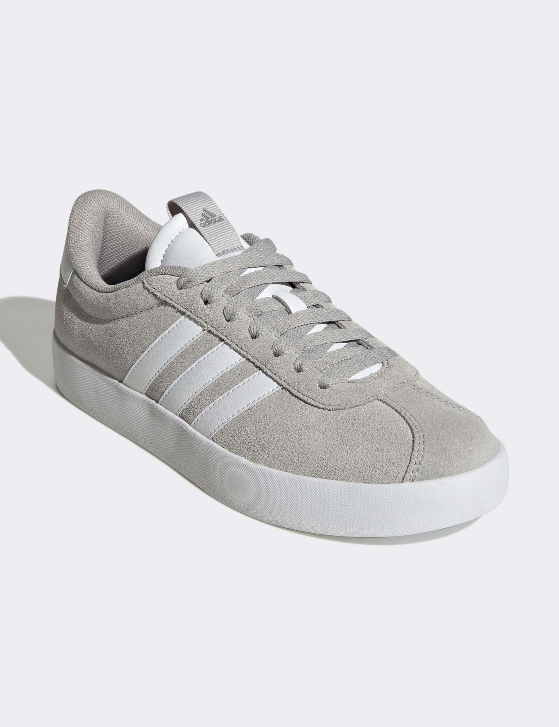 VL Court 3.0 Women's Tennis Shoes - Grey Two/Cloud White/Silver Metallic - Lightweight Comfortable Sneakers for Running, Gym Workouts & Casual Wear