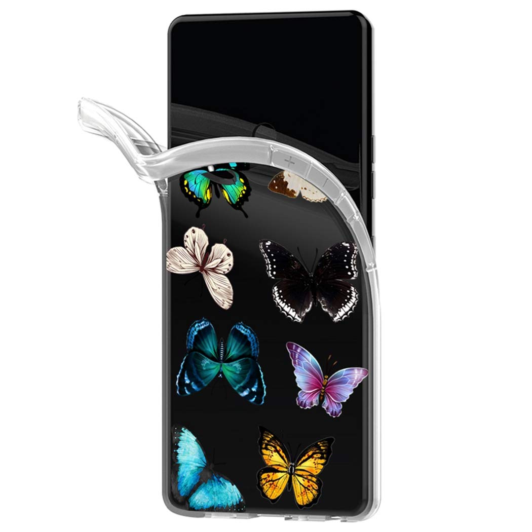 Samsung Galaxy S7 Phone Case for Women - Slim Shockproof Clear Floral TPU Protective Cover with Butterfly Design | Perfect for Everyday Use, Work & Travel