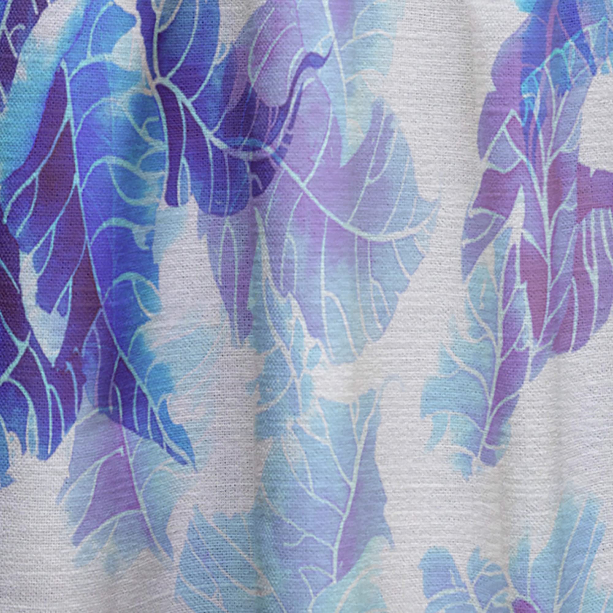 DesignQ Thermal Insulated Curtains - Abstract Leaves Pattern Single Panel (52x108) for Bedroom & Living Room - Energy Saving Blackout Drapes for Home Decor & Privacy