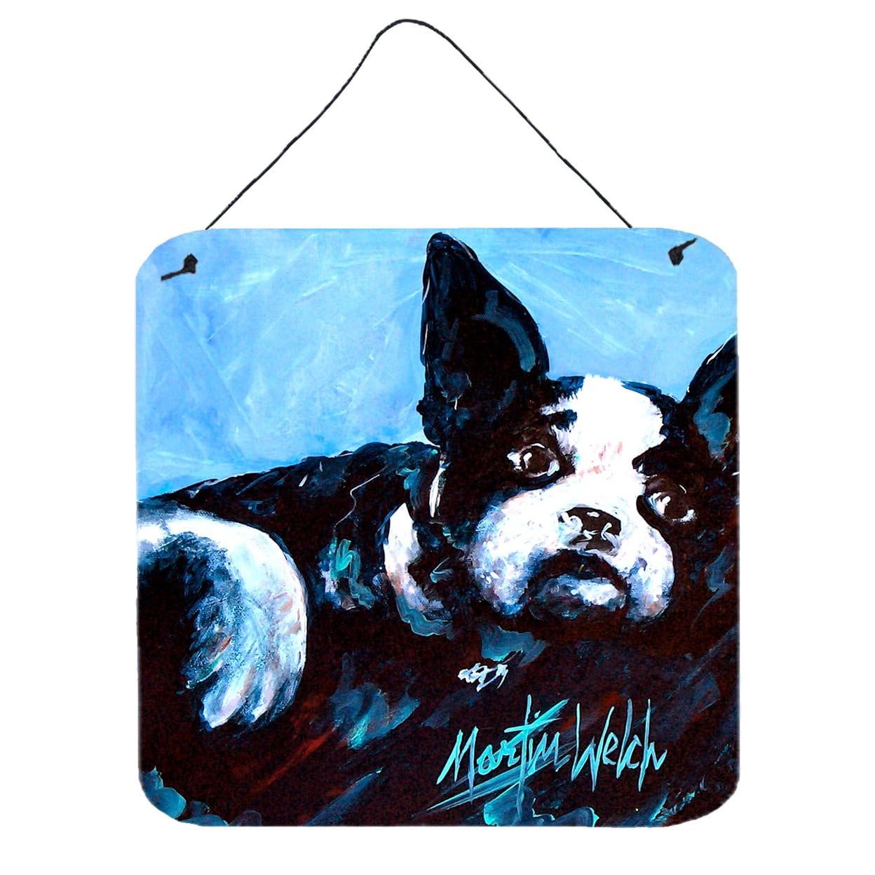 Boston Terrier 'Just Jake' Aluminum Metal Wall Sign - 6x6 Inch Multicolor Home Decor for Kitchen, Bar, Bathroom & Door Hanging - Perfect for Pet Lovers & Dog-Themed Room Decor