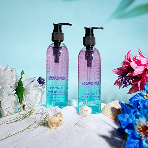NAUREA Powerfruit Body Wash with Antioxidants, Vitamin E & Niacinamide - Hydrating & Refreshing Shower Gel for Soft Skin (2 x 250ml) - Perfect for Daily Use & Post-Workout Refreshment
