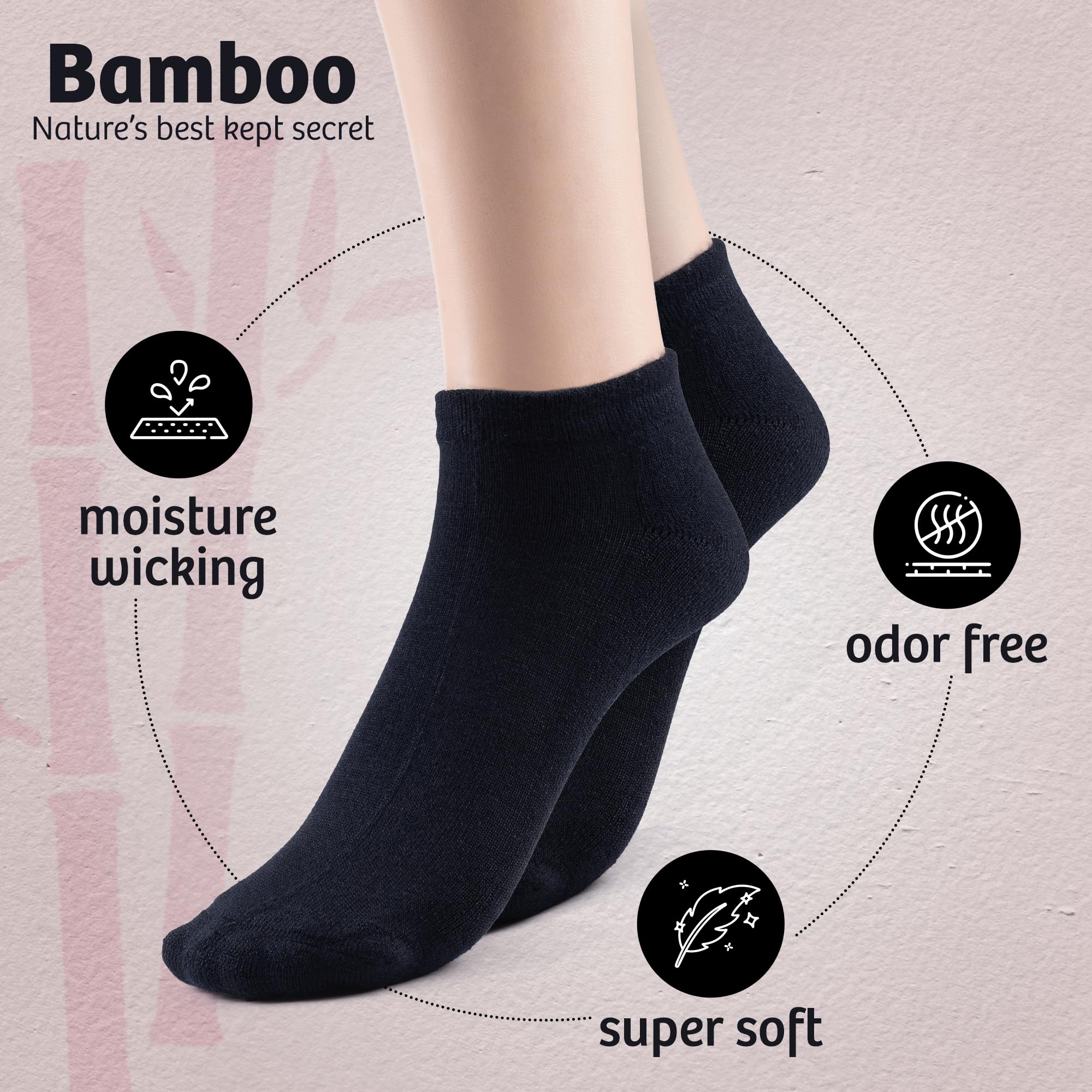 **Silky Toes Kids Bamboo Athletic Seamless Ankle Socks with Cushion - 3 or 6 Pairs No Show Socks for Boys & Girls - Breathable, Soft & Comfortable for Sports, School & Everyday Wear**