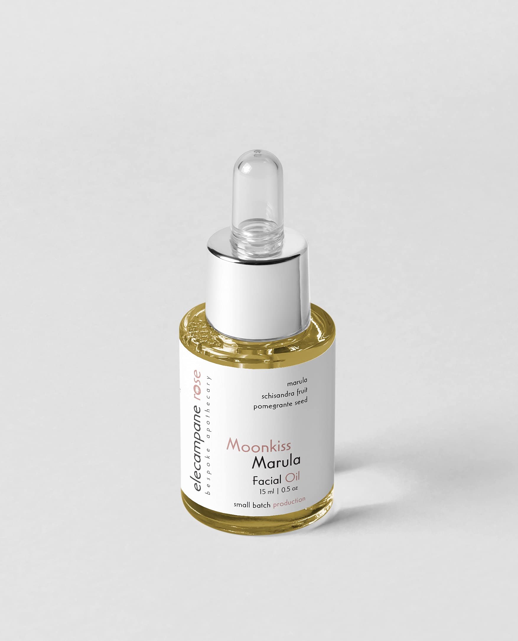 Elecampane Rose Moonkiss Marula Facial Oil - Organic Anti-Aging Face Serum for Dry Skin - Night Repair & Hydration Treatment - Perfect for Skincare Routine & Glowing Complexion