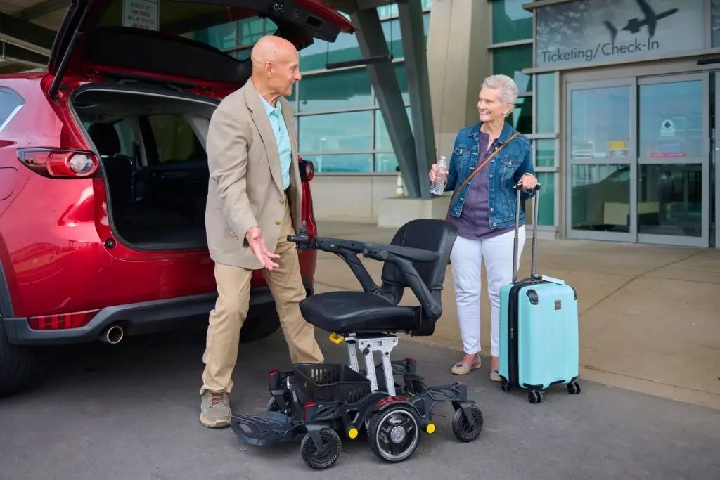 Golden Technologies Buzzaround CarryOn Powerchair - Lightweight Portable Mobility Scooter for Adults & Seniors - Ideal for Travel, Shopping, and Indoor/Outdoor Use