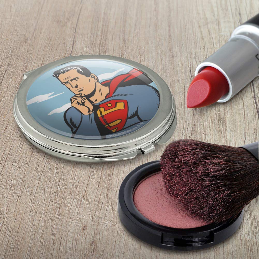 Superman Themed Compact Travel Purse - Stylish Handbag with Built-in Makeup Mirror for Women | Perfect for Cosplay, Conventions & Everyday Use