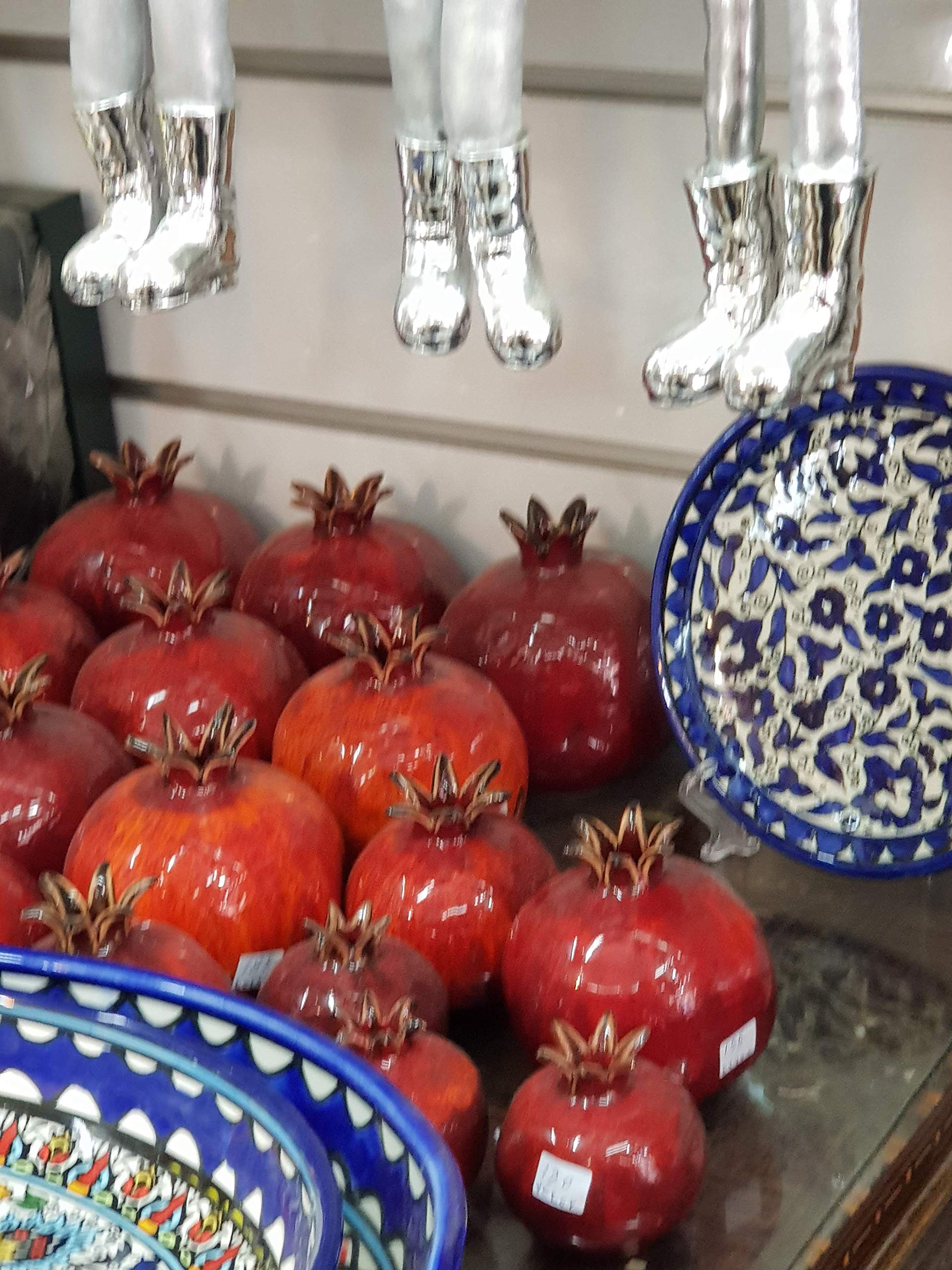 Hand-Painted Armenian Ceramic Vase - Pomegranate Design for Flowers | Red Home Decor | Judaica Gift for Jewish House Blessing | Perfect for Living Room, Dining Table & Wedding Gifts