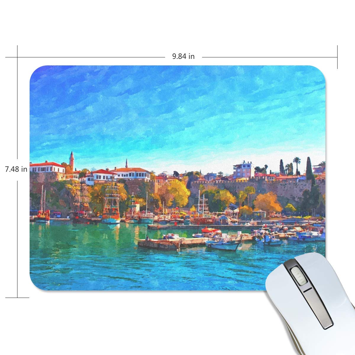 Premium Non-Slip Gaming Mouse Pad with Turkey Painting Design - 9.84