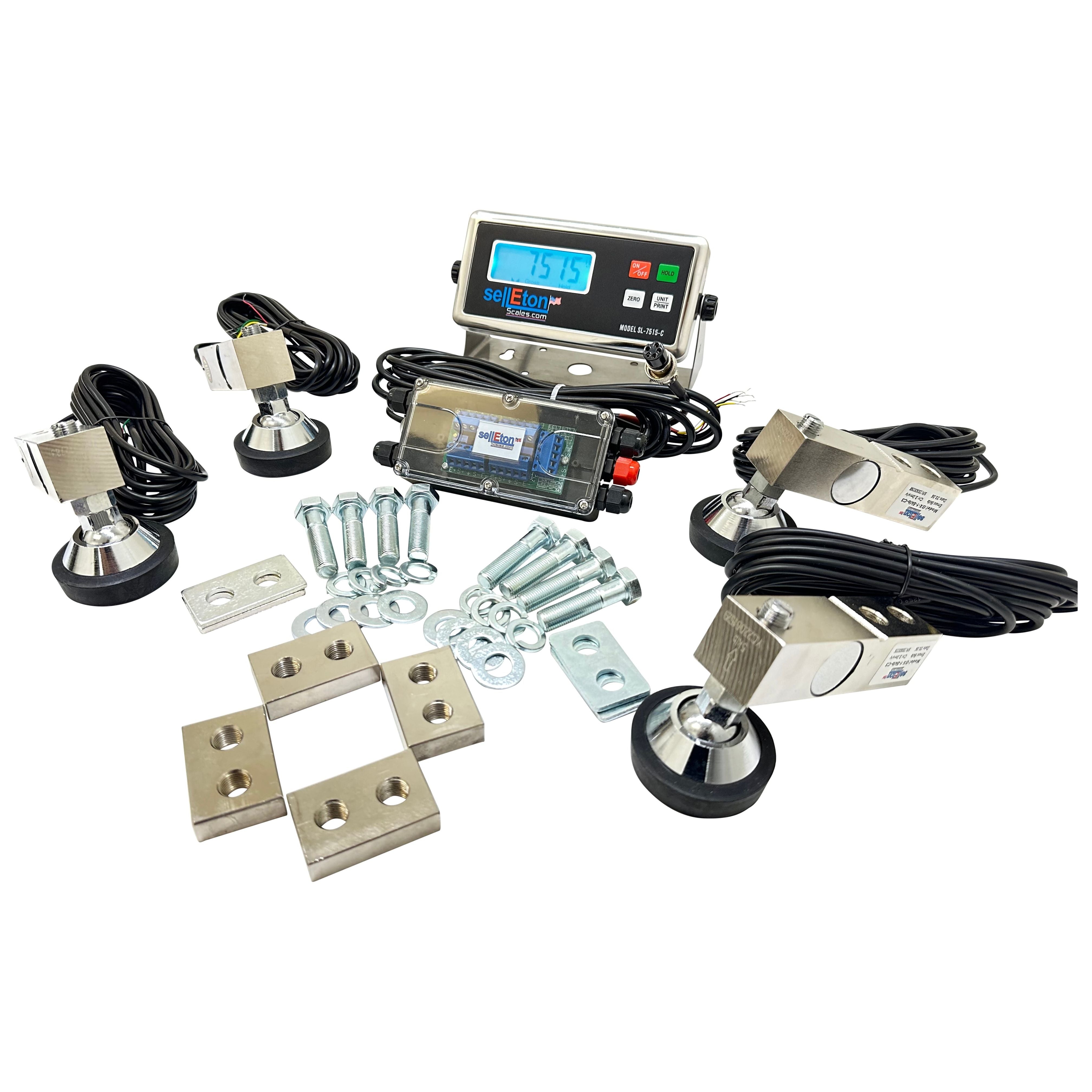 SellEton SL WK 10k NN Digital Weighing Kit - Heavy Duty DIY Scale System with 10,000 lb Capacity for Industrial, Farming & Logistics Use